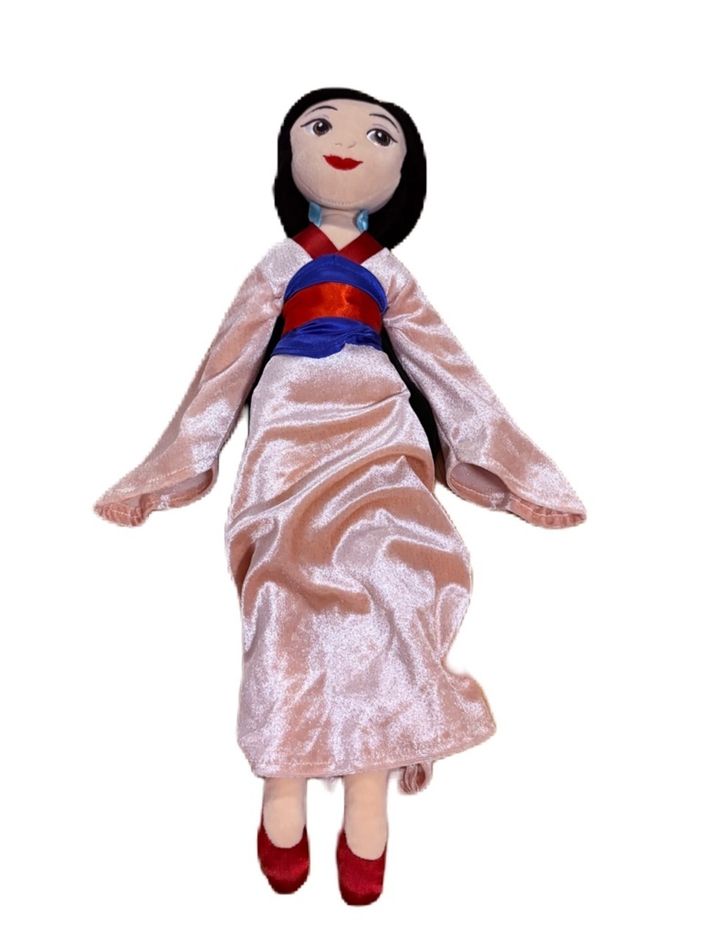 Disney Store Mulan Princess Plush Doll 20" Stuffed Soft Toy Pink Sparkle Dress